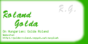 roland golda business card